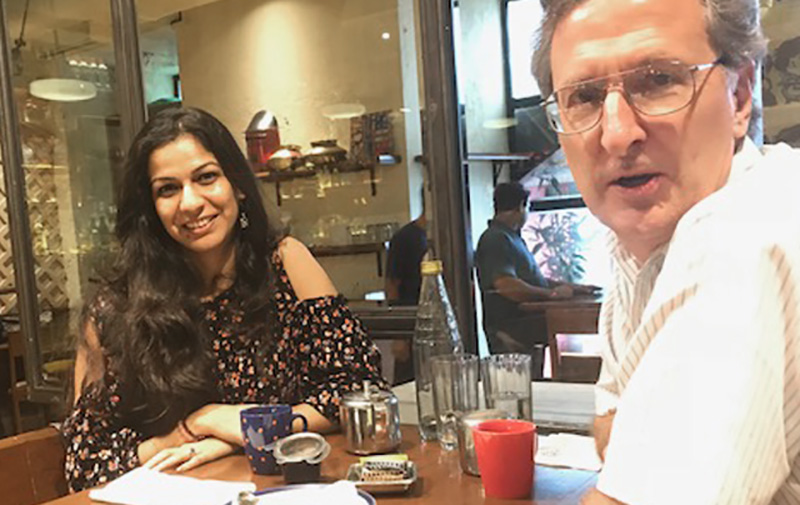 Gauri Bhure and John Cort in Mumbai, 2018.