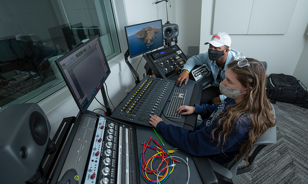 Students in the Recording Studio