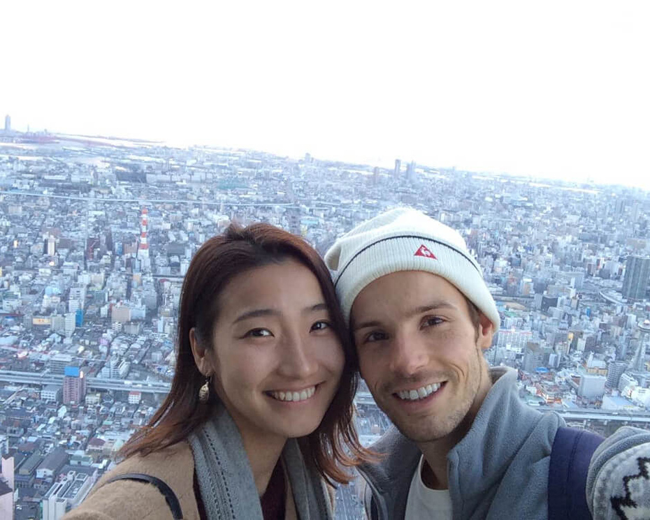 Elliot Conti with city in background