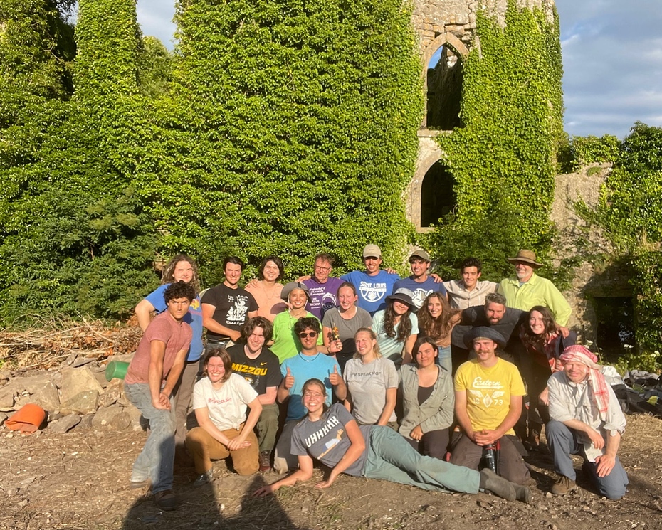 Students and faculty at McDermott's Castle