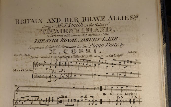 1816 Sheet Music