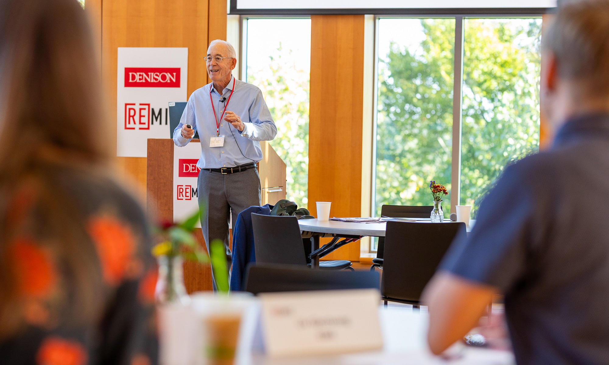 Jack Tankersley ’72 speaking to a room at ReMix 2023