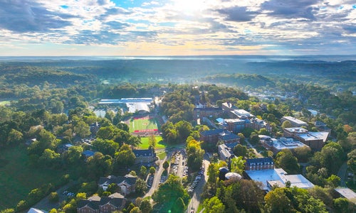Aerial photo of Denison and Granville, Ohio