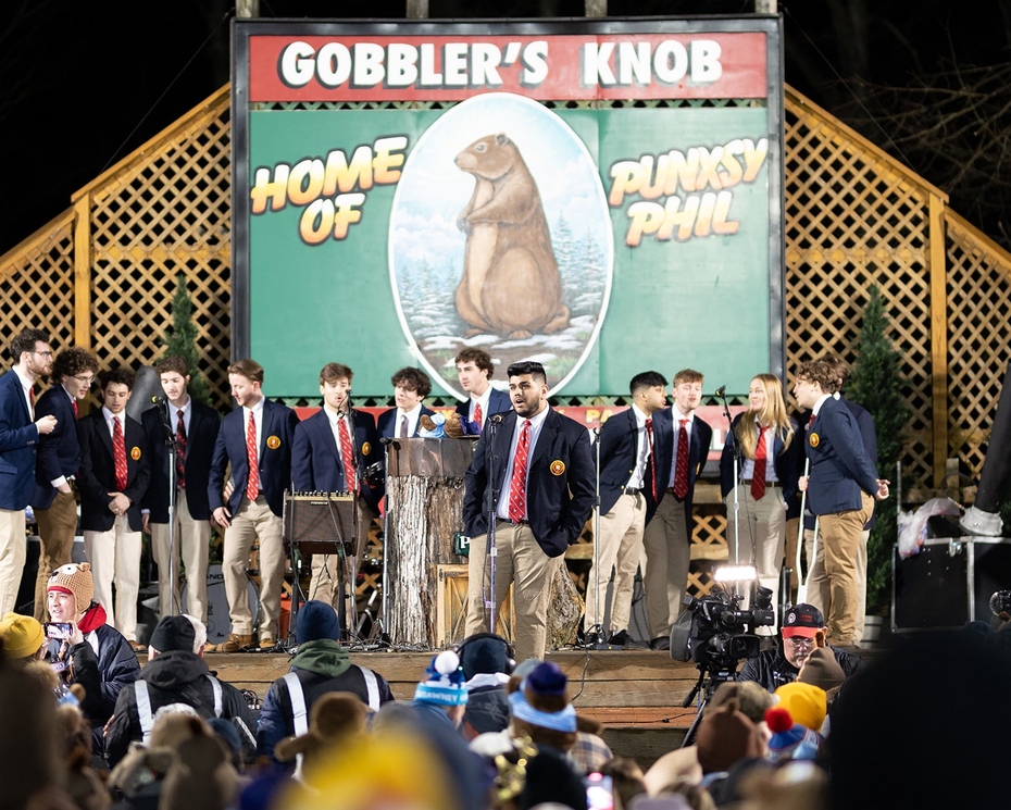 Hilltoppers at the Punxsutawney groundhog fest